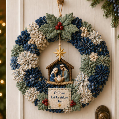 🎄 3D Fabric Poke Wreath DIY Kit