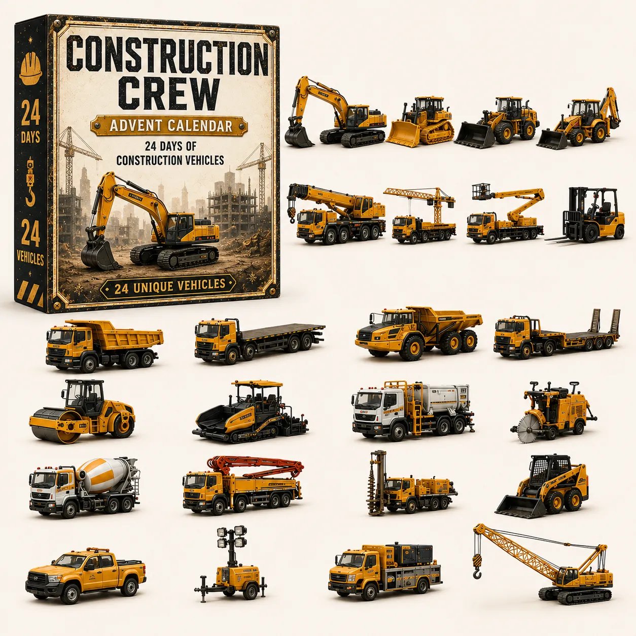 🚚 🎁Build the Fleet™ Collection 24-Day Vehicle Advent Calendar Series | ✨A New Adventure Every Morning
