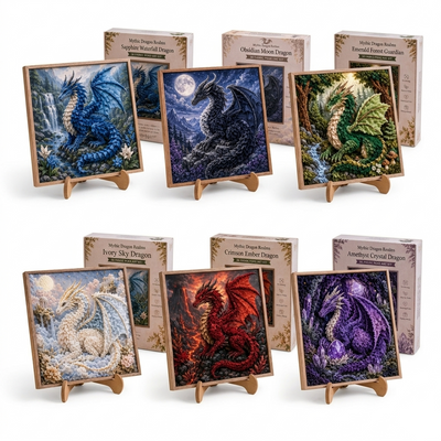 Mythic Dragon Realms 3D Fabric Poke Art Kit