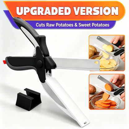 ✂️ 2 in 1 Kitchen Scissors for Food - Stainless Steel Cutting Board Scissors with Safety Lock