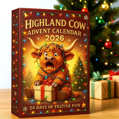 🐮 2026 Cartoon Highland Cow Advent Calendar