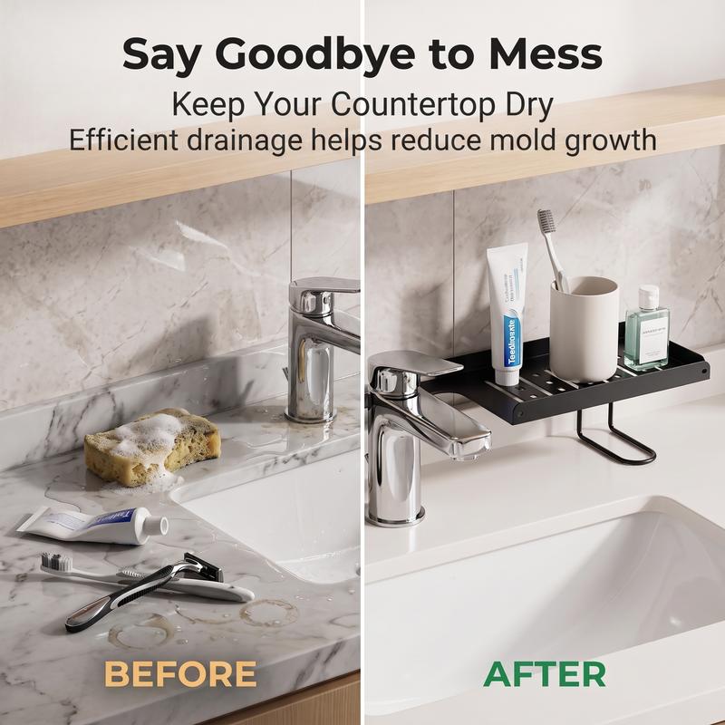 Foldable Over-the-Faucet Sink Organizer Shelf