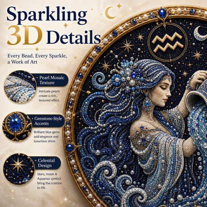 🔥Last Day 49% OFF - 12 Zodiac Signs Pearl Art Kit ♈🌙