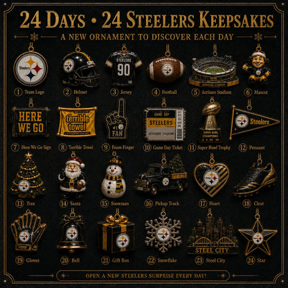 🏈🎄 24 Days of Black & Gold Football – Pittsburgh Fan Christmas Collector Countdown