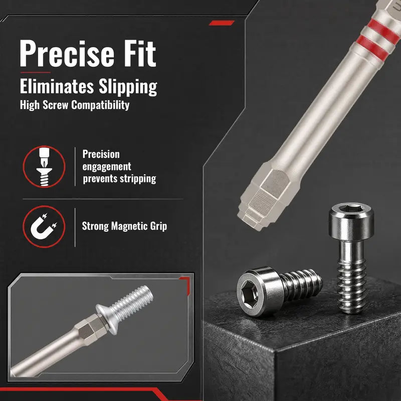 Dailyard™ 6PCS S2 Alloy Steel Magnetic Screwdriver Bits Set – Pagoda Hex Shank Drill Bit Set