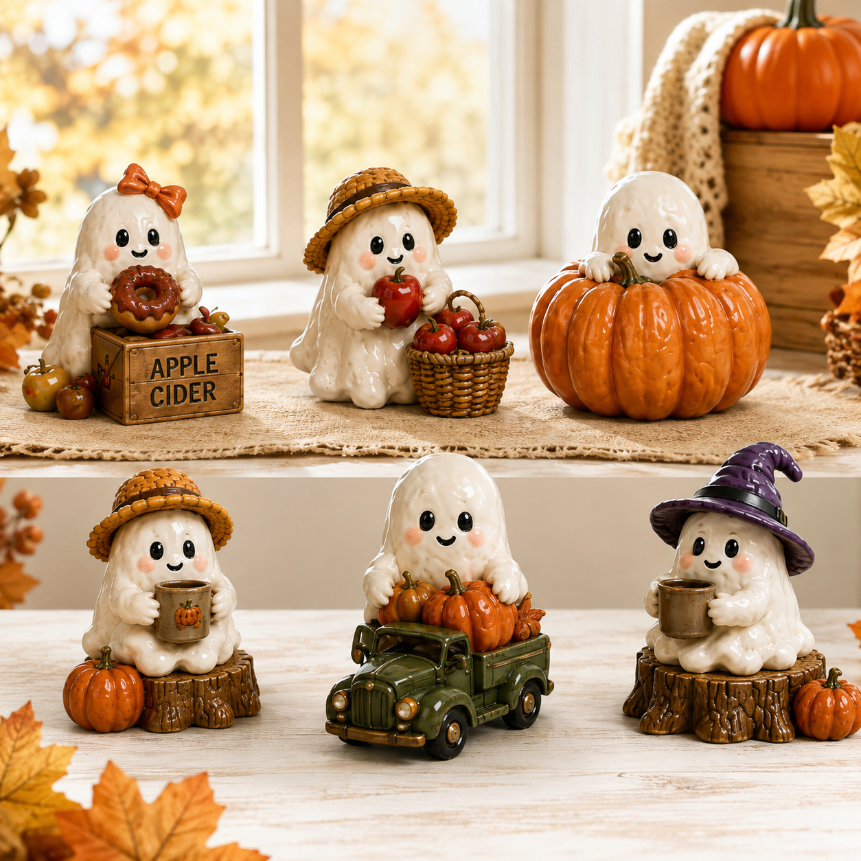 Ghost in the Pumpkin Patch Advent Calendar 2027 – 24 Unique Halloween Ghost Miniatures,