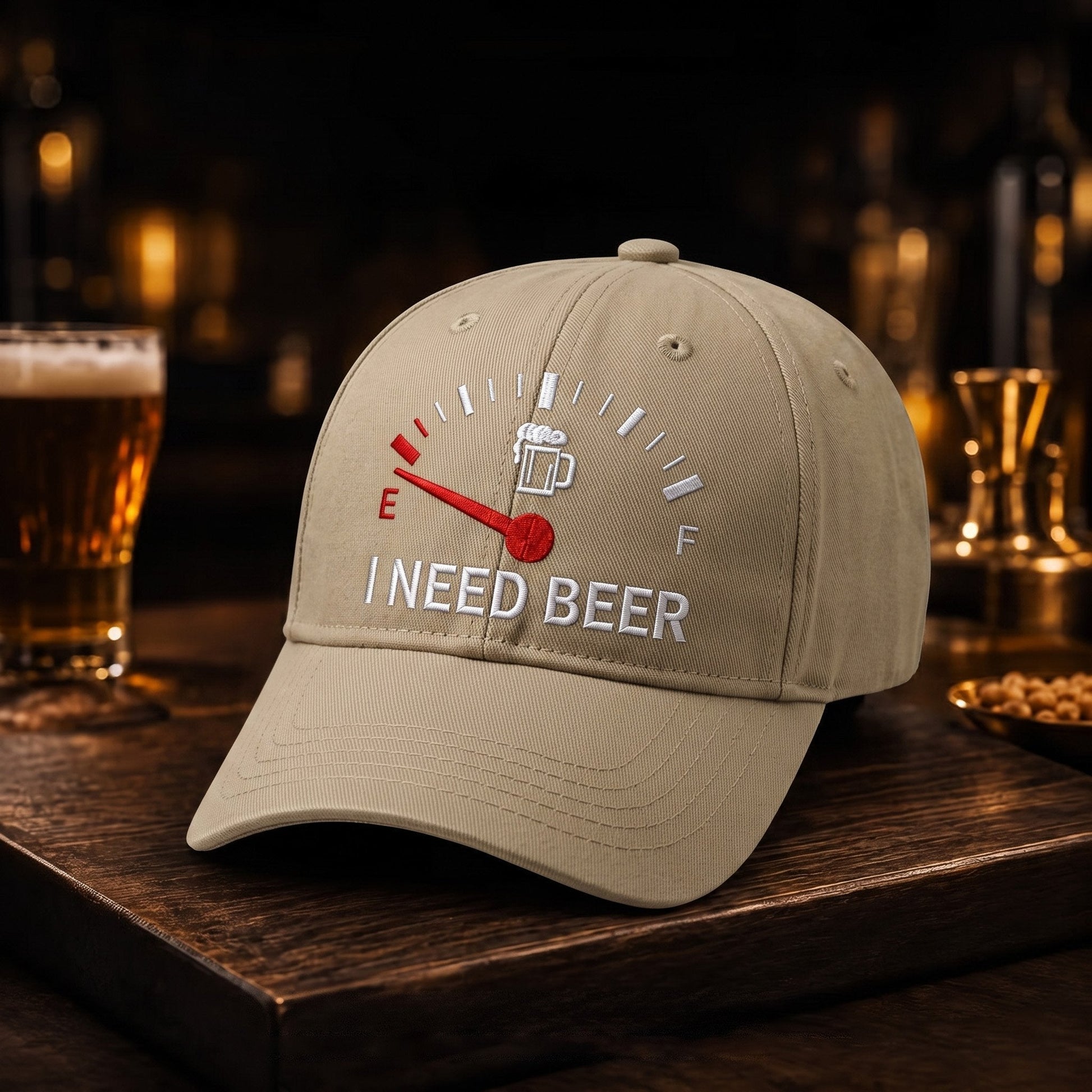 🍺 ‘I NEED BEER’ Embroidered Baseball Cap – Unisex Memorial Hat🧢 100% Cotton