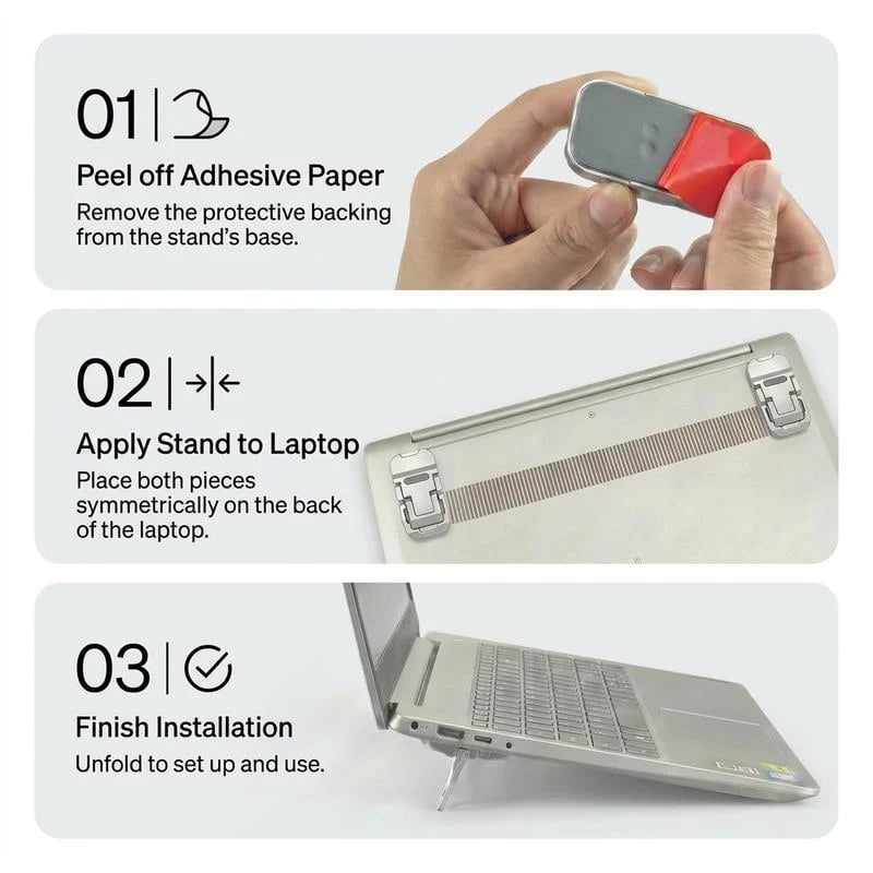 🎉✨2 Pack Adjustable Invisible Laptop Stands,Zinc Alloy  Structure