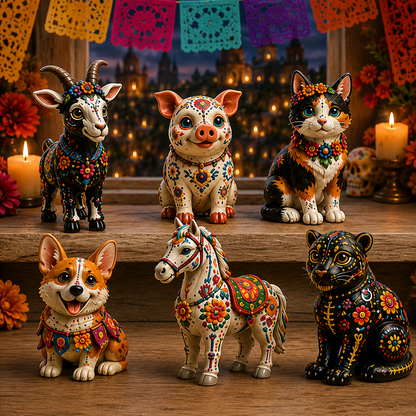 Día de Muertos Animals Advent Calendar 2027 – 24-Day Folk Art Animal Figurine Collection | 24 Unique Collector-Grade Miniatures