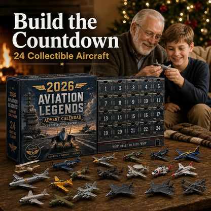 🎄LAST DAY 49% OFF -💥2026 Aviation Legends 24-Day Aircraft Advent Calendar – 24 Collectible Airplane Surprises for Aviation Fans