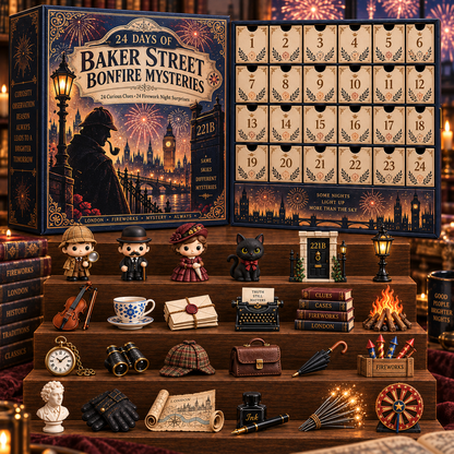 CHRISTMAS KICKOFF 49% OFF‑2026 24‑Day London Detective Mystery Countdown Blind Box‑Festive Collectible Miniatures Advent Calendar‑Gift For Whodunnit Puzzle Fans