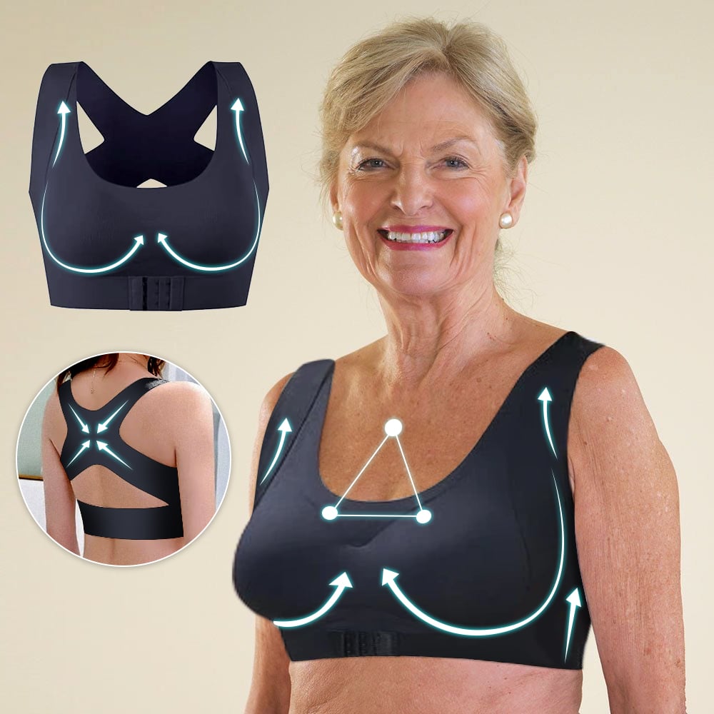 🏆 Last Day Special Price £9.99 ! 💐AlignLift Posture-Perfect Wireless Bra – Posture Correction (The leopard-print style is sold out)💕