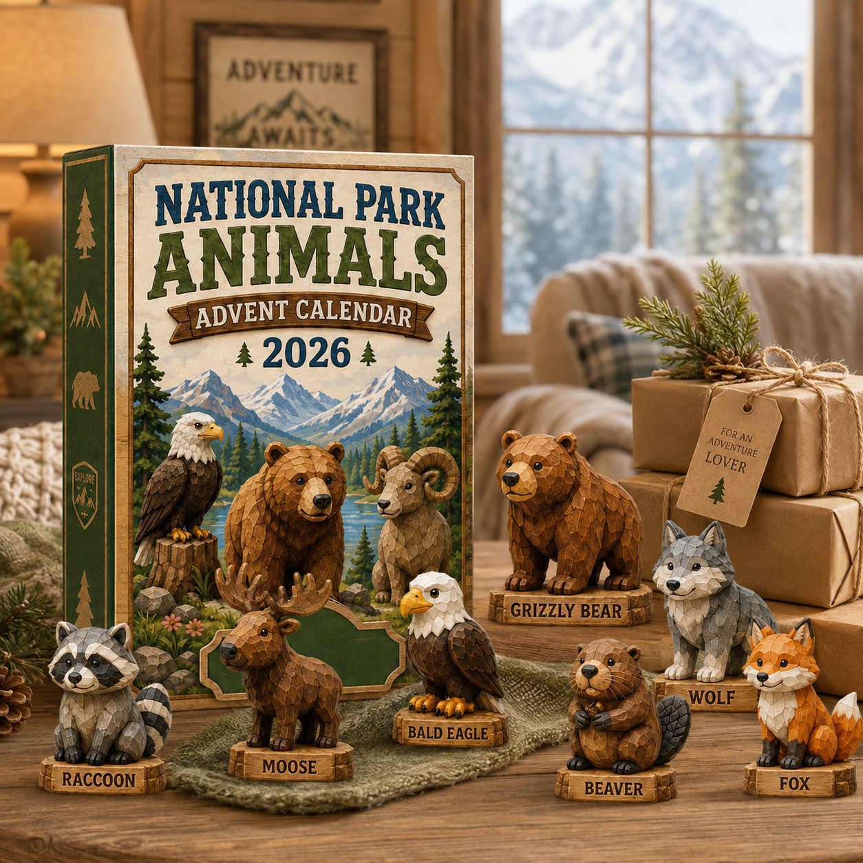 2026 National Park Animals Advent Calendar – 24 Days of Wildlife Discovery, Nature-Inspired Acrylic Ornament Blind Box