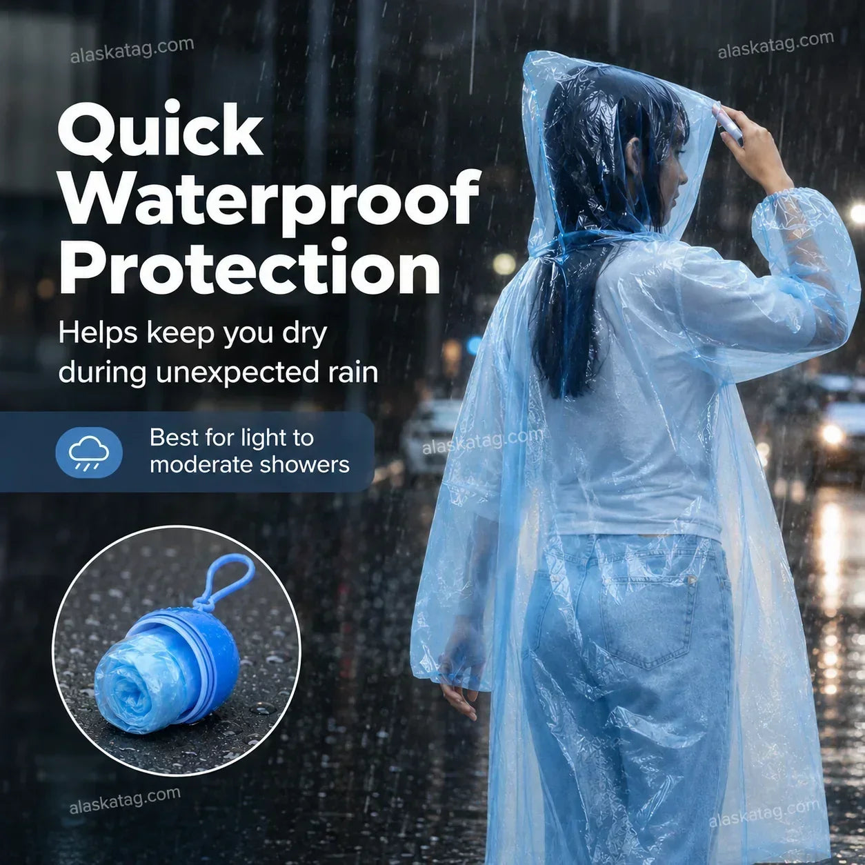 Mini Ball Shape Disposable Raincoat(Buy 1 Get 1 Free)