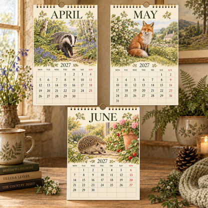 2027 Woodland Friends Calendar｜A4 Hanging Calendar