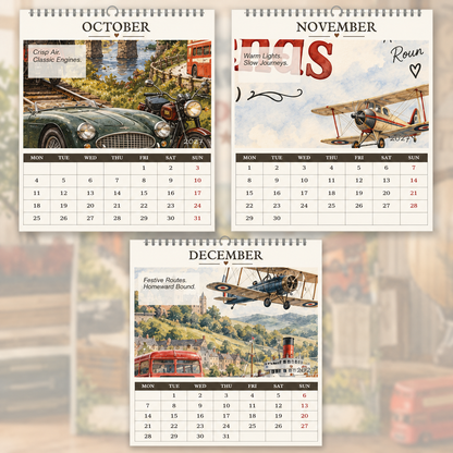 2027 Transport Legends Calendar｜A4 Hanging Calendar