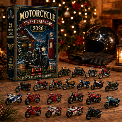 CHRISTMAS KICKOFF: 48% OFF – 2026 Motorcycle Legends Advent Calendar – 24 Days of Two-Wheel Legends, Vintage Motorcycle Collectible Blind Box