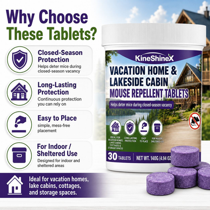 Vacation Home & Lakeside Cabin Mouse Repellent Tablets