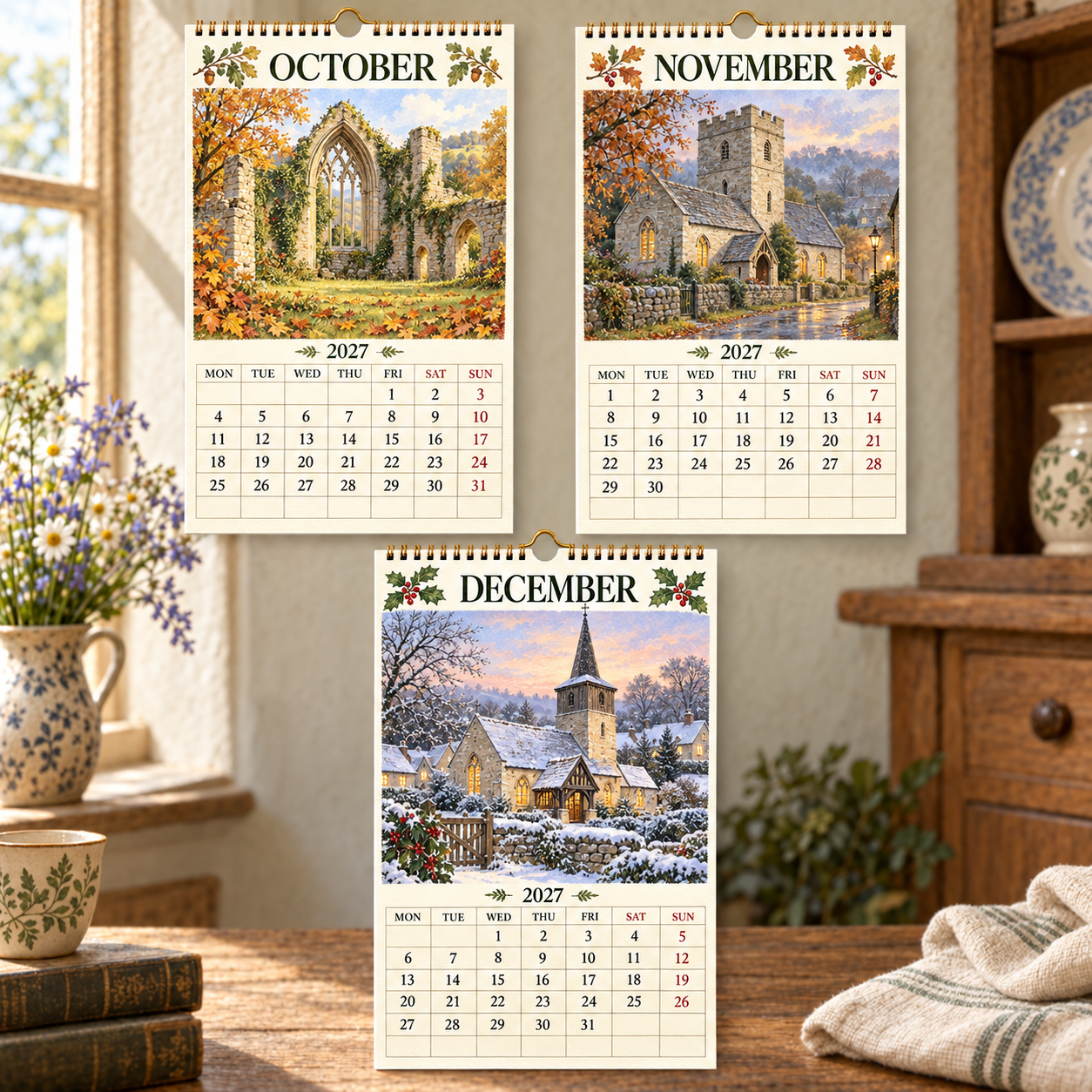 2027 Country Churches Calendar — A Quiet Journey Through Britain