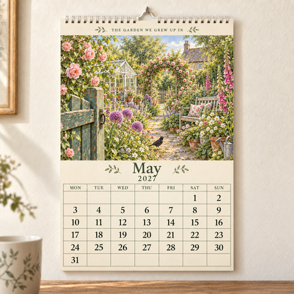 The Garden We Grew Up In – 2027 British Garden Wall Calendar