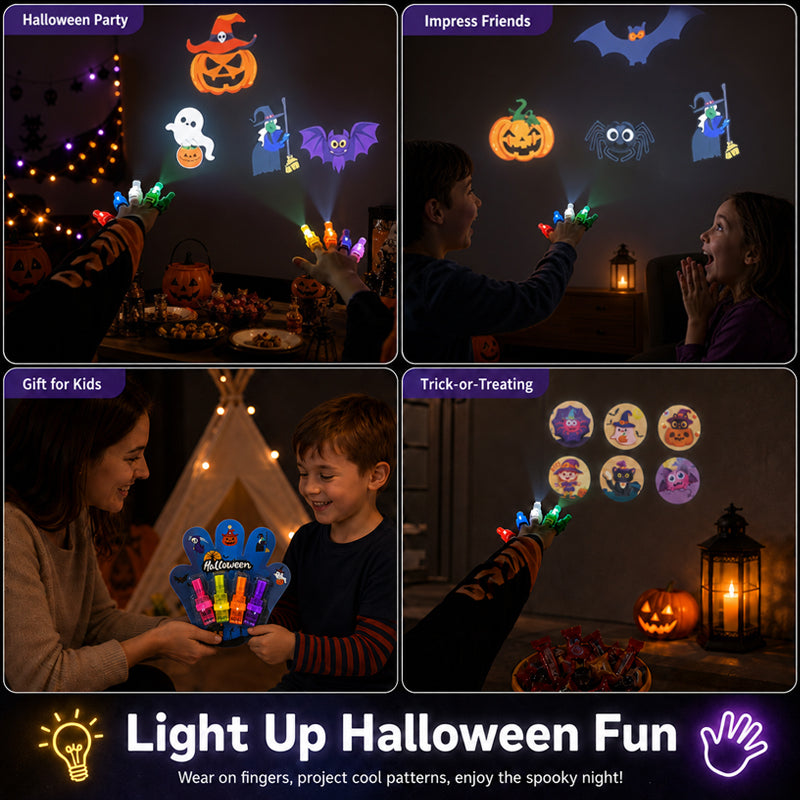 🎃 Halloween Finger Projection Lights – Spooky Fun at Your Fingertips