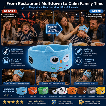 🥳 2026 HOT SALE 🥳💞 Over 50,000 sold! 🎧😴 Bluetooth Headband for Kids – 2‑in‑1: Soft Headband and Sleep Mask. Perfect for travel or naptime. 🧸✨