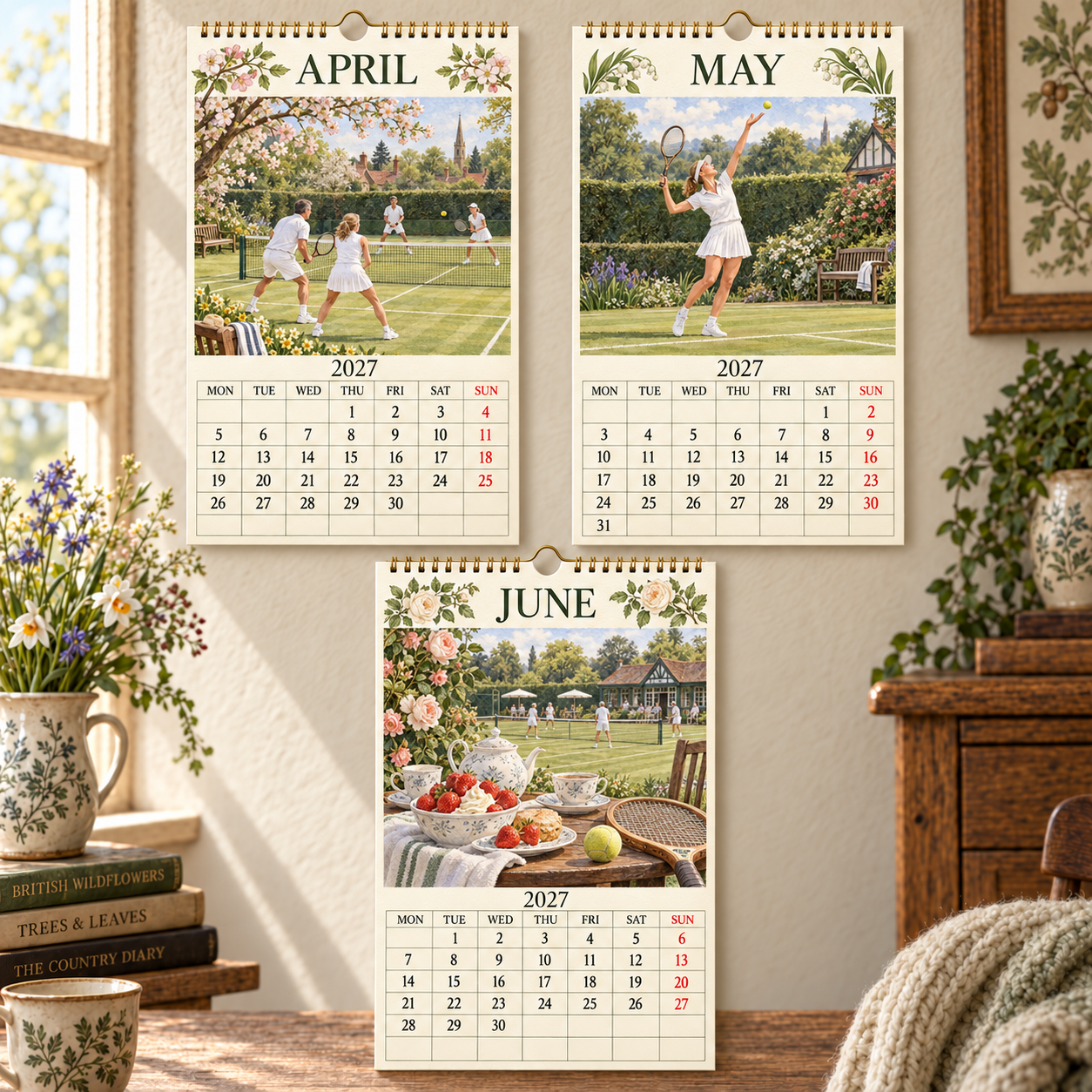 2027 Lawn Tennis Calendar — Grass Courts & Summer Traditions