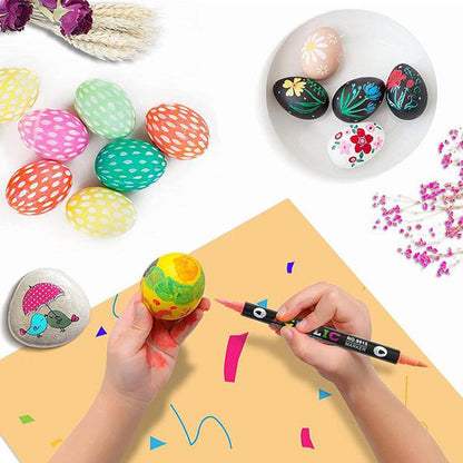 🎨Last Day Only￡8.99! 🔥 Dual Tip Acrylic Paint Pen Marker - 24/48/72 Colors