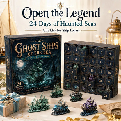 CHRISTMAS KICKOFF: 48% OFF – 2026 Ghost Ships of the Sea Advent Calendar – 24 Haunted Ship Collectibles, Mystical Ocean Adventure Blind Box