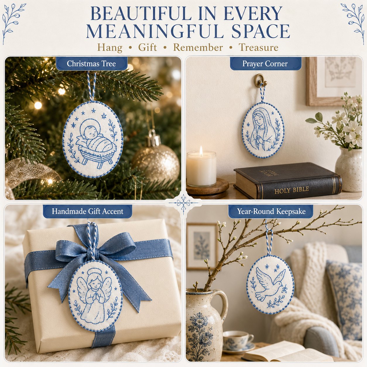 ⏳ Last Day 49% OFF – 🧵Beginner-Friendly DIY Heirloom Oval Embroidery Ornament Kit Collection | Complete Kit with All Tools & Step-by-Step Guide Included 💕