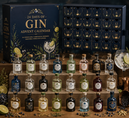 CHRISTMAS KICKOFF 49% OFF - 2026 Days of Gin Blind Box - 24-Day Festive Countdown, Gin Collectible Miniatures Blind Box - Gift For Gin Lovers