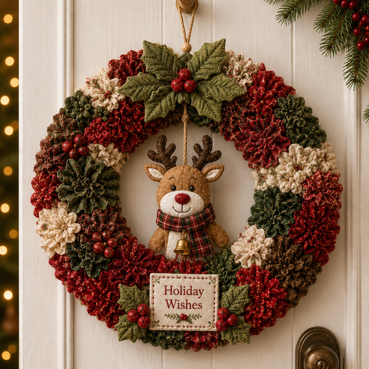 🎄 3D Fabric Poke Wreath DIY Kit
