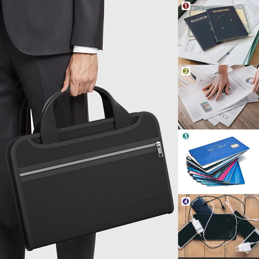🔥 Fire-Resistant Document Organizer – Waterproof Accordion File Folder 💼