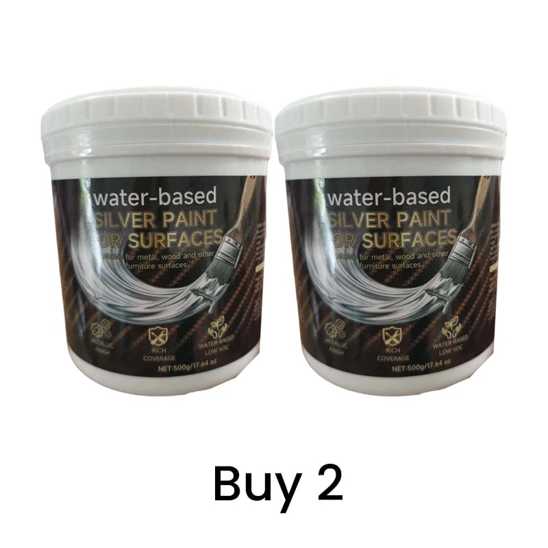 Water-Based Silver Paint for Metal & Wood