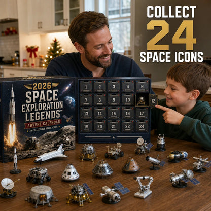 🎄Last Day 49% OFF –🚀2026 Space Exploration Legends Advent Calendar – 24 Days of 2D Space Missions, 24 Collectible Surprises