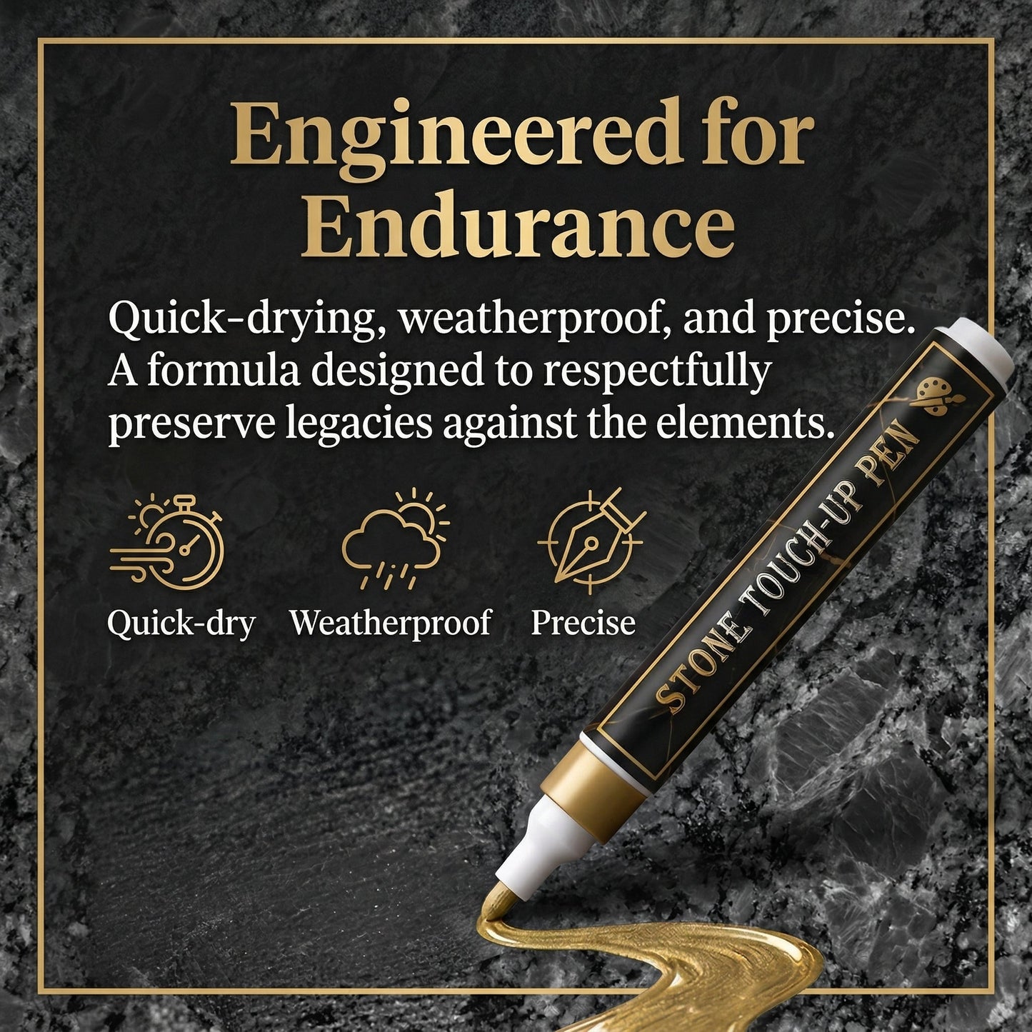 🔥HOT SALE 🐦Golden Tombstone Marker Pen for Restoring Faded Grave Inscriptions（2 PCS）