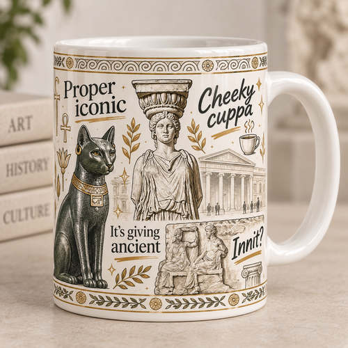 🏛️ Proper Iconic Ancient‑Inspired Ceramic Mug