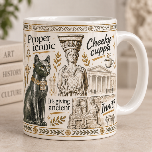 🏛️ Proper Iconic Ancient‑Inspired Ceramic Mug