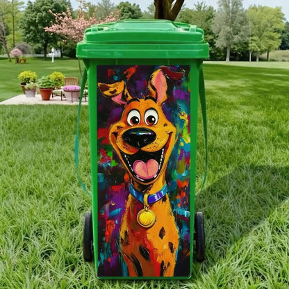 Creative Trash Can Sticker with Colourful Cartoon✨