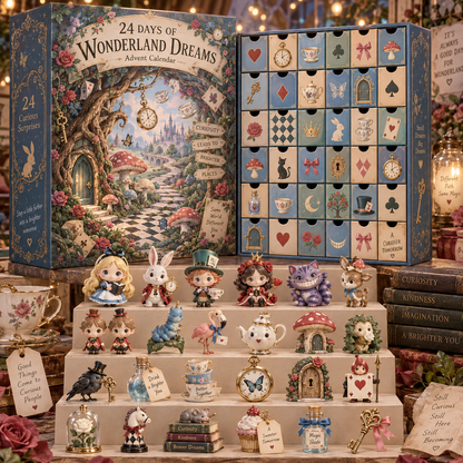 CHRISTMAS KICKOFF 49% OFF - 2026 24 Days of Midnight Wonderland Blind Box - 24‑Day Festive Countdown, Whimsical Fairy‑Tale Themed Collectible Miniatures Blind Box - Gift For Fantasy & Storybook Lovers