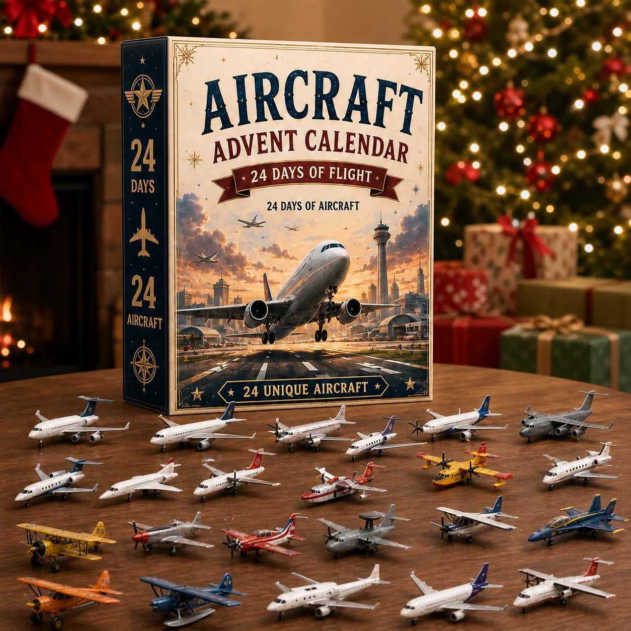 🎄Last Day 49% OFF – ✈️ Aircraft Advent Calendar 2026 | 24 Days of Flight with 24 Unique Miniature Airplanes, Jets & Aviation Collectibles 🎄🎁
