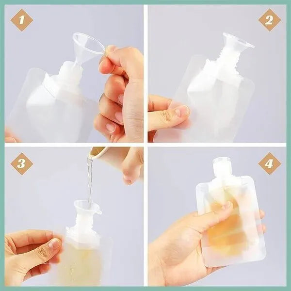 🌷Summer SALE - Portable Travel Fluid Makeup Packing Bag(10 Pcs）