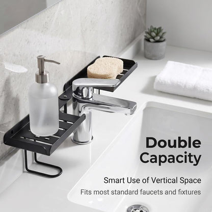 Foldable Over-the-Faucet Sink Organizer Shelf