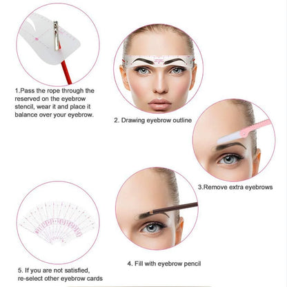 12-Shape Eyebrow Stencil Kit | Easy Brow Shaping Guide