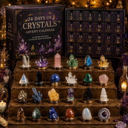 ✨CHRISTMAS KICKOFF 49% OFF - 2026 Days of Crystals Blind Box - 24‑Day Festive Countdown, Crystal‑Themed Collectible Miniatures Blind Box - Gift For Crystal &amp; Healing Stone Lovers