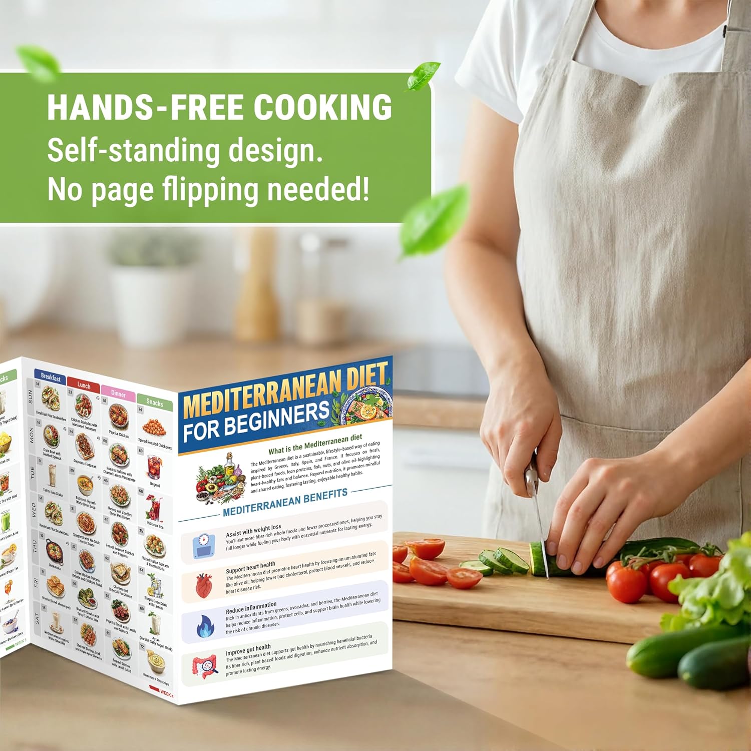 🎁Last Day 50% OFF🥗Feel More Confident About Everyday Meals - 6-Piece Mediterranean Meal Planning Set With A 28-Day Guide And 80 Recipes🍋