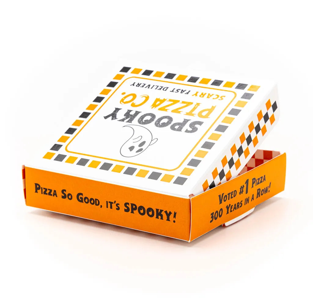 👻Halloween Cookie Packaging Kit – Spooky Pizza Cookie Boxes with Clear Heat Seal Bags, Perfect Gift Packaging for Homemade Halloween Treats 🍪😋