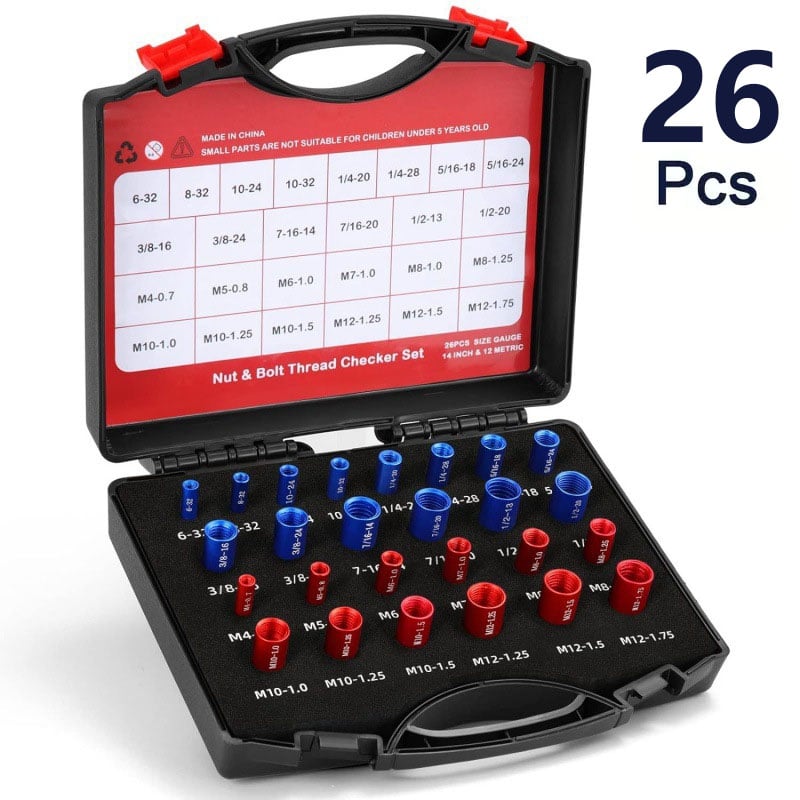 🔥44Pcs Alloy Nut and Bolt Thread Inspector Charge🔩