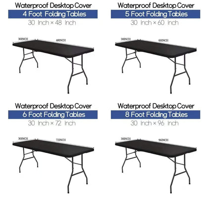 🌸 LIMITED TIME 60% OFF! ✨Pack Stretch Fabric Table Top Cap Cover, fits 4ft/6ft/8ft Tables