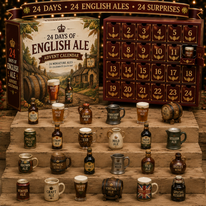 CHRISTMAS KICKOFF 49% OFF - 2026 Days of English Ale Blind Box - 24-Day Festive Countdown, English Ale Themed Collectible Figures Blind Box - Gift For Beer Lovers